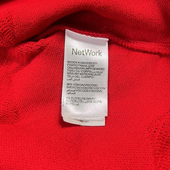 Network red knit fit and flare dress size small - Picture 8 of 12